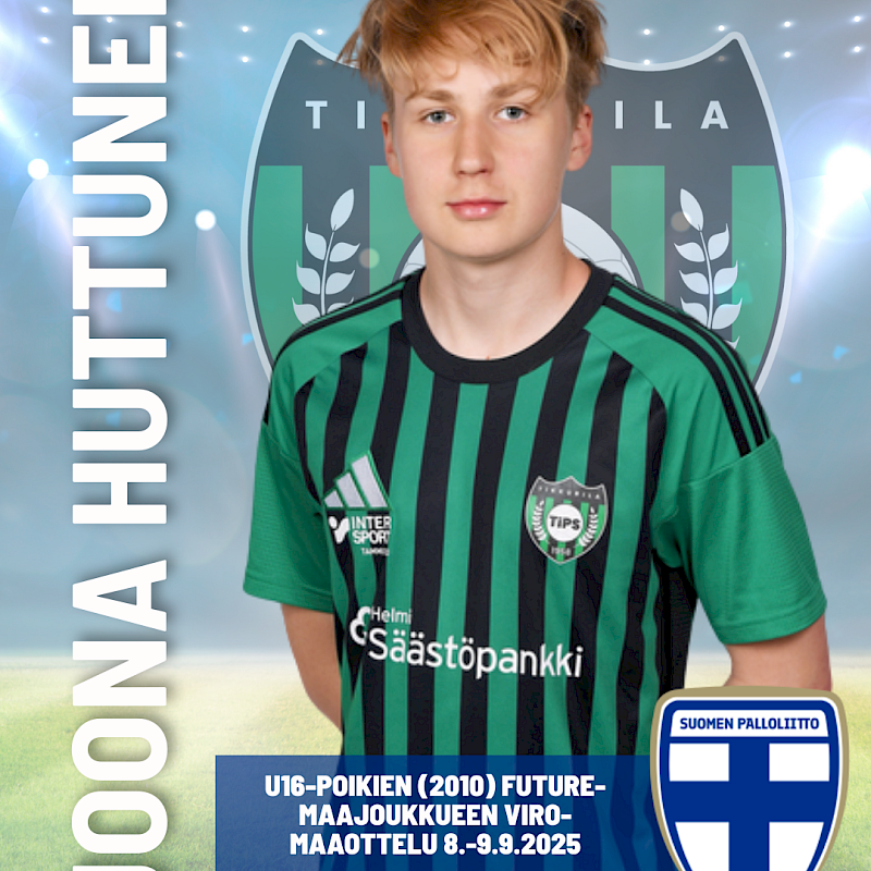 Joona Huttunen valittu U16 future-maajoukkueeseen