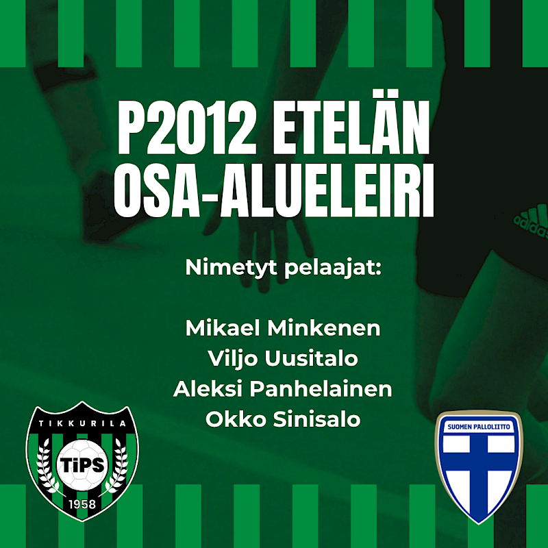 Pelaajia nimetty osa-alueleirille