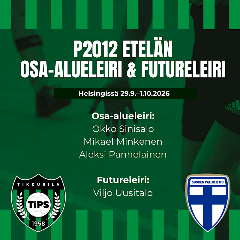Osa-alueleirille ja Futureleirille nimetyt pelaajat