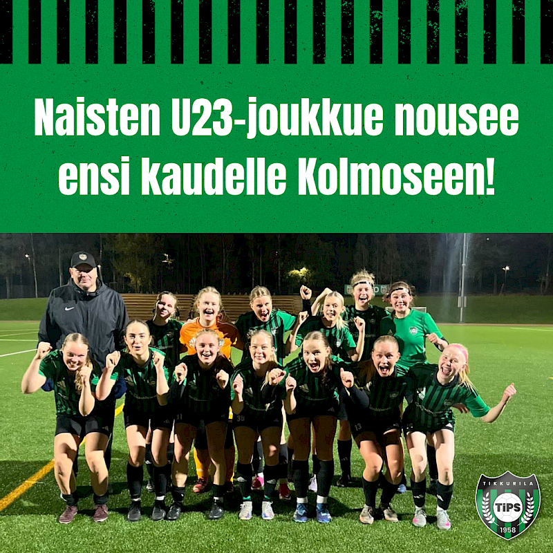 Naiset U/23 nousu Kolmoseen